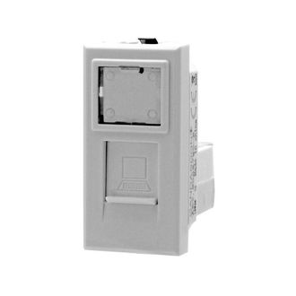 Trade Shop Trade Shop - Presa Dati Connettore Rj45 Cat5e Bianco Coperchio Compatibile Bticino Axolute