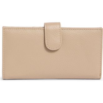 Mundi MUNDI Slim Leather Clutch Continental Wallet in Mocha at Nordstrom Rack