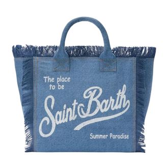 Saint Barth Tote Bags, female, Blue, Size: ONE SIZE Vanity Regular