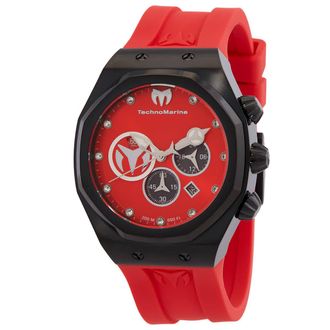 Technomarine Reef Sun Chronograph Quartz Red Dial Mens Watch TM-523003
