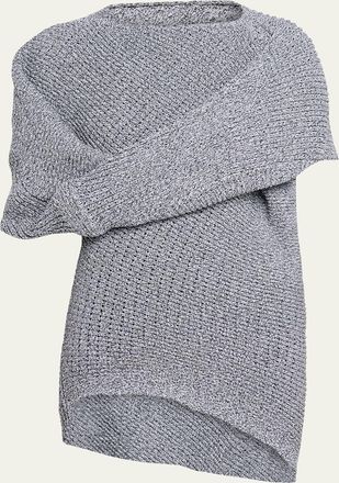Issey Miyake Found Stone Short-Sleeve Mesh-Knit Top