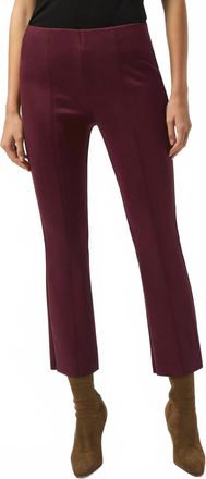 Joseph Ribkoff Womens Scuba Suede Flared Pants In Merlot
