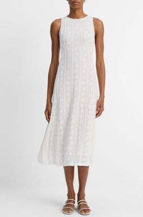 Vince Sleeveless Midi Dress in Off White at Nordstrom, Size X-Small