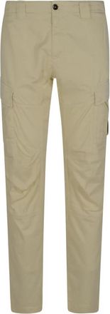 C.P. Company Stretch Satijn Ergonomische Lens Cargobroek - Heren - Slim Fit Broeken - Beige - L - Satijn - Broeken