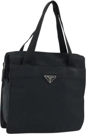 Prada Pre-owned Vintage Handtas - Dames - Vintage Shopper - Zwart - ONE Size - Nylon - Vintage