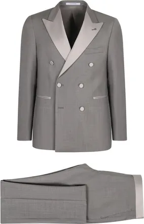 Tagliatore Kostuums, Heren, Grijs, M, Tweed, Sfbr 10A01 Tweedelig pak