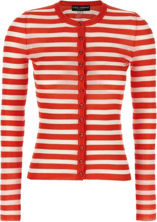 Dolce & Gabbana Orange Viscose Womens Cardigan