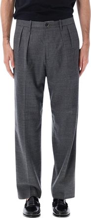 Nine In The Morning Kai Pleated Front Textured Straight-Leg Pants
