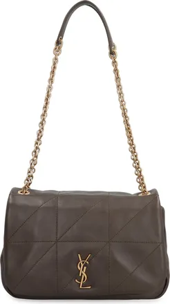 Saint Laurent Womens Leather Shoulder Bag Jamie 4.3 Light Musk Lamb