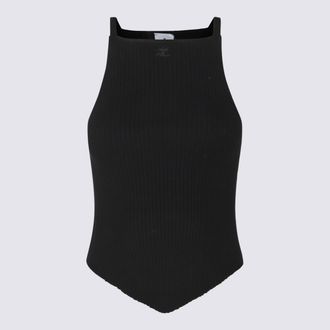 Courrèges Black Viscose Top