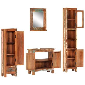Berkfield Home Spacious 4 Piece Bathroom Furniture Set Solid Wood Reclaimed