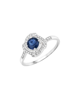 Diana M. Jewels Fine Jewelry 14K 0.73 Ct. Tw. Diamond & Sapphire Ring