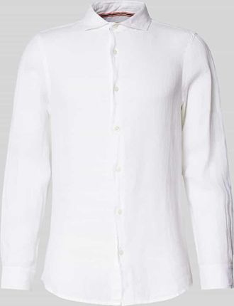 Superdry Regular Fit Leinenhemd mit Haifischkragen Modell Vacation in Weiss, Gr&ouml;&szlig;e XXL