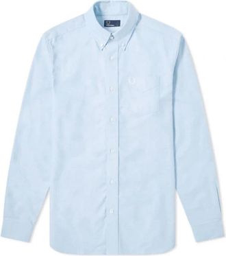 Fred Perry Klassiek Oxford overhemd - Heren - Zakelijke Overhemden - Blauw - S - Katoen - Overhemden