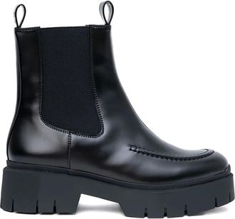 HUGO BOSS platform chelsea boots - women - Calf Leather/Calf Leather/Rubber - 36 - Black