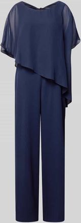 Swing Jumpsuit mit Rundhalsausschnitt in Marine, Größe 36