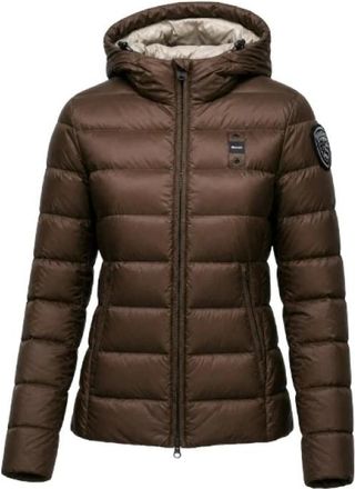 Blauer Korte Gevoerde Donsjas Charme - Dames - Winterjassen - Bruin - S - Nylon - Jassen