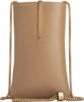Tod's leather phone holder - Neutrals