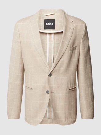 HUGO BOSS 2-Knopf-Sakko aus Leinen-Mix mit Woll-,Viskose-Anteil Modell Jack in Beige, Gr&ouml;&szlig;e 26