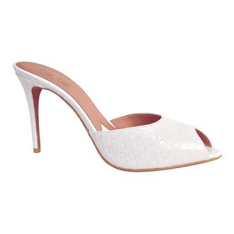 PARIS TEXAS Heeled Mules, female, White, Size: 10 US Vera Open Toe Mule 85