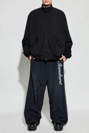 Balenciaga Jacket With Logo, Mens, Black