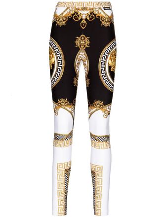 Versace Leggings La Coupe Des Dieux - Nero