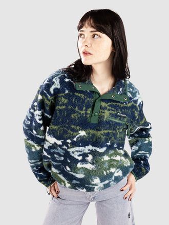 Columbia Helvetia II Printed Cropped Half Snap Half-Zip Fleece Pullover gr&uuml;n