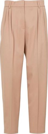 Erika Cavallini Semi Couture Semi-Couture Broek - Dames - Straight fit broeken - Beige - M - Broeken