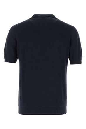 Fedeli Mens Navy Blue Cotton Sweater Blu Exterior: Maglieria