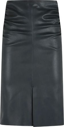 Stouls Gonna midi Oona con ruches - Verde