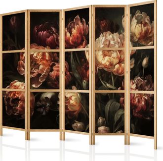 Artgeist Biombo Decorativo Artgeist Ramo Flores Rojo Blanco 225x172 Cm