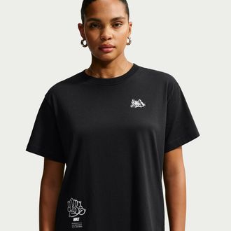 Nike Womens Nike Sportswear Classic Oversized T-Shirt in Black | IV5485-010