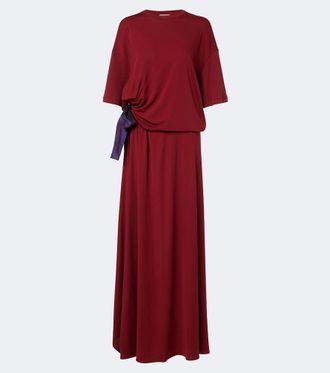 Balenciaga Bow-detail jersey T-shirt dress
