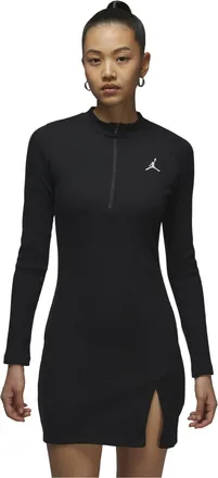 Nike Jordan (WMNS) Air Jordan 1/2-Zip Long Sleeve Knit Dress Asia Sizing Black HF9478-010