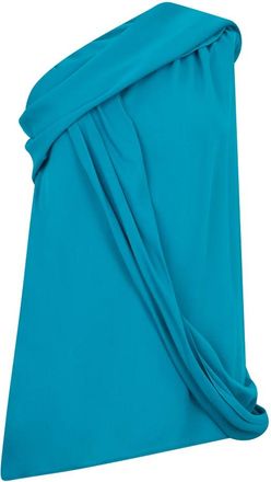 Alberta Ferretti One-shoulder Top - Dames - Tops zonder mouwen - Blauw - M - Tops