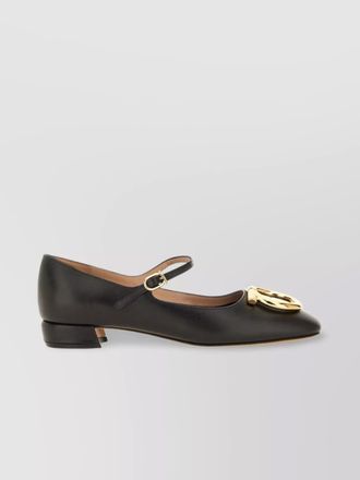 Ferragamo buckle detail gold-tone hardware ballerina shoes
