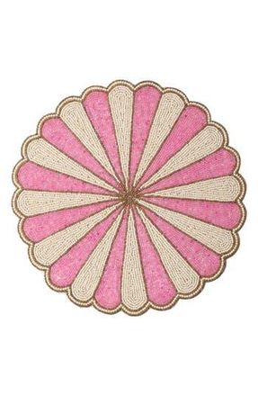 Tiramisu Scalloped Beaded Placemat in Pink at Nordstrom Rack