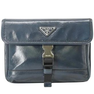 Prada Pre-owned Belt Bags, male, Blue, Size: ONE SIZE Pre-owned Vintage Shoulder Bag