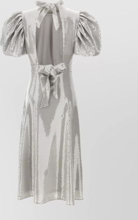 Rotate sequin midi dress featuring bow detail