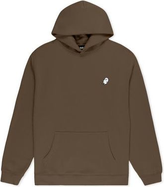 Dalix Ghost Relaxed Midweight Fleece Pullover Hoodie in Walnut at Nordstrom, Size Xx-Large