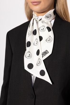 Moschino Silk Scarf, Unisex, White
