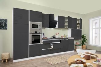 Respekta Cucina Blocco Cucina Blocco Cucina Senza Maniglie Bianco Grigio Lorena 445 Cm Respekta
