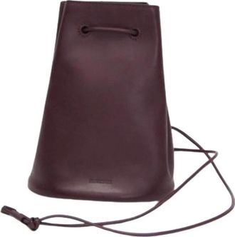 Jil Sander Bolso bandolera con cord&oacute;n Pre-owned - Pre-owned - Mujer - Rojo - ONE SIZE