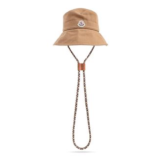Moncler Hats, female, Brown, Size: L Logo Patch Hat