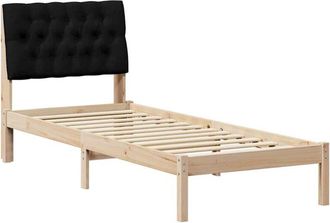 vidaXL Estructura De Cama Con Cabecera Tapizada Marr&oacute;n 80 X 200 Cm Vidaxl