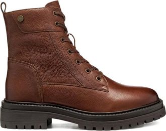 Geox 45mm Iridea lace-up fastening lug-sole boots - women - Calf Leather/Fabric/Polyurethane/Rubber - 38 - Brown