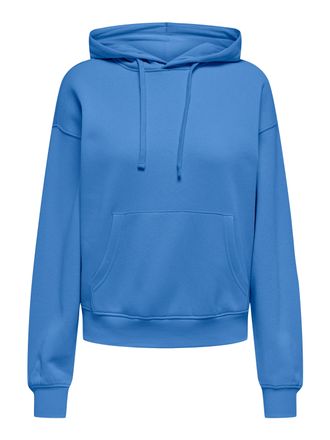 Only Kapuzensweatshirt ONLY ONLBEST L/S HOOD SWT NOOS, Damen, Gr. XS, blau (ultramarine), Sweatware, Obermaterial: 65% Polyester, 35% Baumwolle, unifarben,