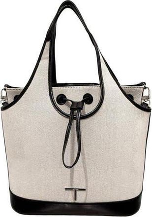Elie Tahari Riverside Tote & Shoulder Bag in Black And White at Nordstrom Rack