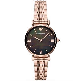 Emporio Armani Gianni T-Bar Horloge - Dames - Horloges - Roze - ONE Size - Accessoires