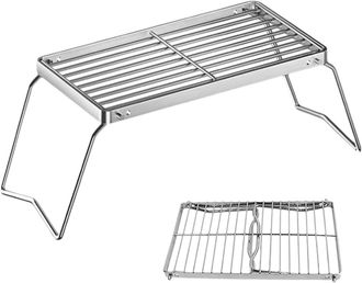 OEM Barbacoa Plegable De Acero Inoxidable Para Exteriores - Para Fogatas - Mini Barbacoa Plegable - Para Acampar, Picnics, Barbacoas, Pesca